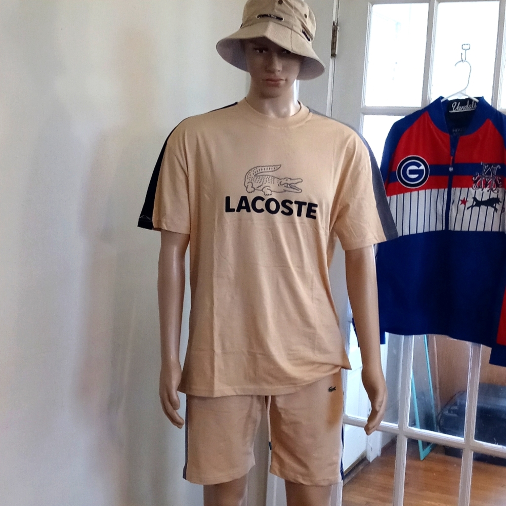 Men Lacoste Shirt and shorts set